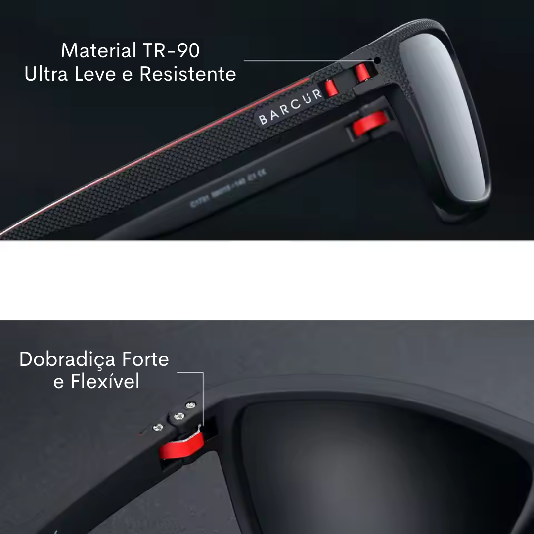 Óculos Italy com material ultra leve e resistente e dobradiça flexível.