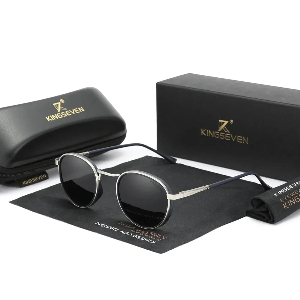 oculos de sol Aros prata com lente escura e polarizadas, um modelo exclusivo e classico